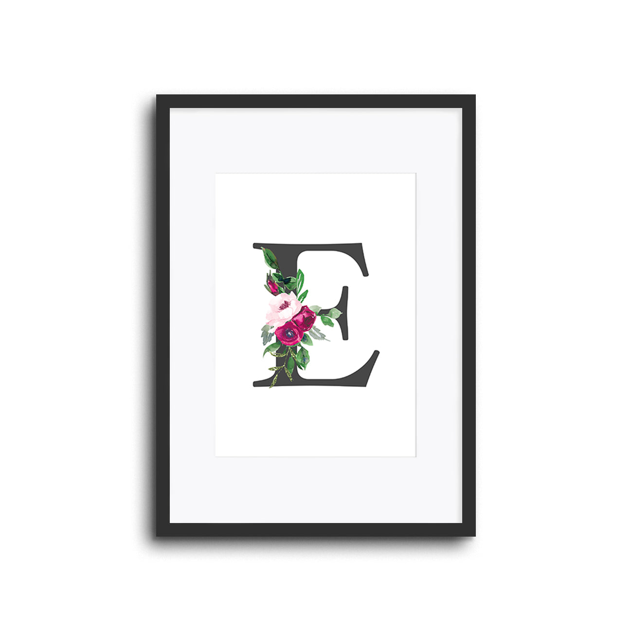 Wall Print |  Floral Initials
