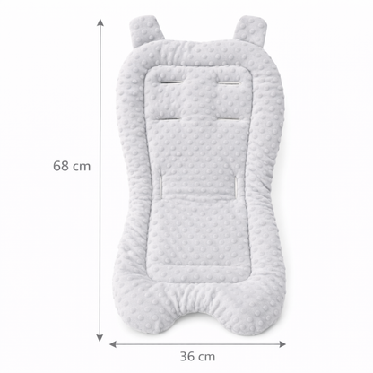 Universal Plush Baby Stroller Liner with Anti-Slip Back - GREY