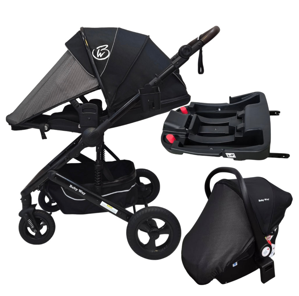 Preorder - Versa 3-in-1 Travel System – Open Bassinet Stroller + Capsule Car Seat with Sunshade Sets