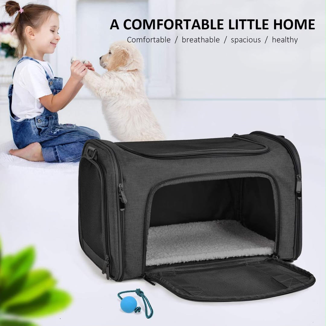 Portable Pet Carrier Bag – Soft-Sided Travel Carrier for Cats & Small Dogs