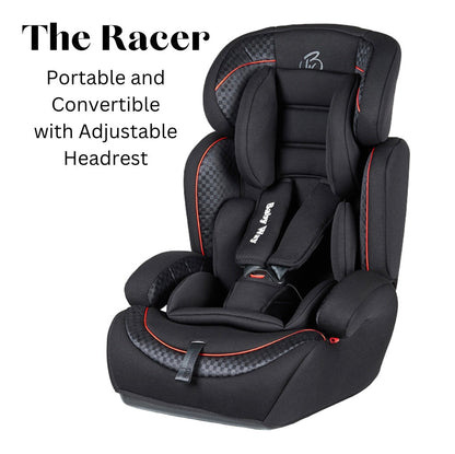 NextSteps Compact Travel-Friendly Switch Stroller + Racer Black Booster Car Seat