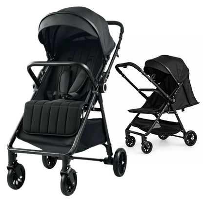 Roam Switch Lightweight Reversible Handlebar Compact Baby Stroller - BLACK