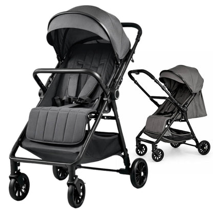 NextSteps Compact Travel-Friendly Switch Stroller + Racer Black Booster Car Seat