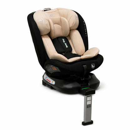 Preorder - SafeOrbit Beige i-Size 360 Rotating Car Seat with ISOFIX and Support Leg