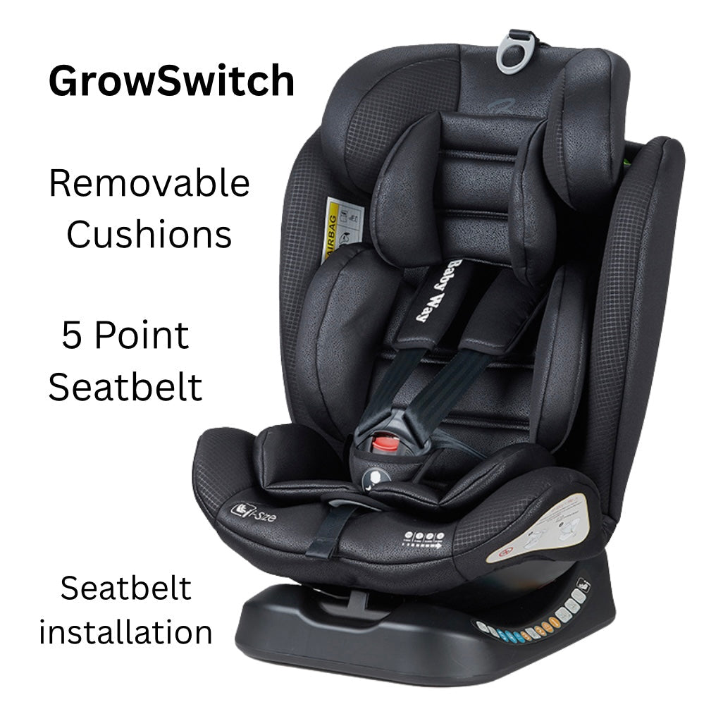Preorder - GrowSwitch iSize Convertible Car Seat for 0-12 years - BLACK