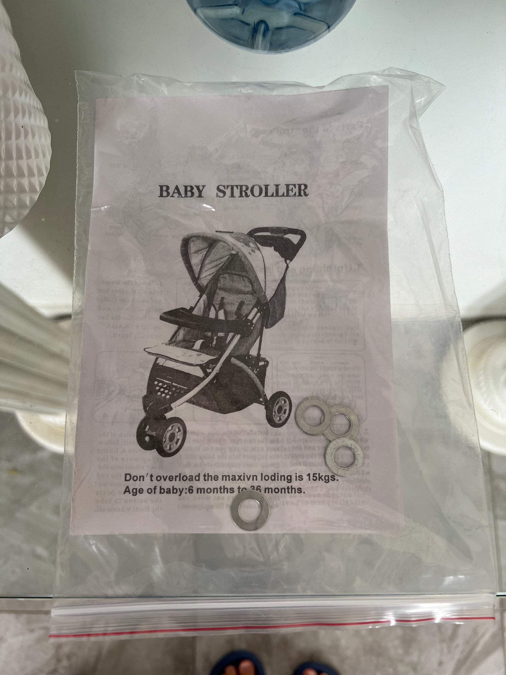 The Jogger - Agile 3-Wheel Compact Stroller + Food Tray + Parents Tray