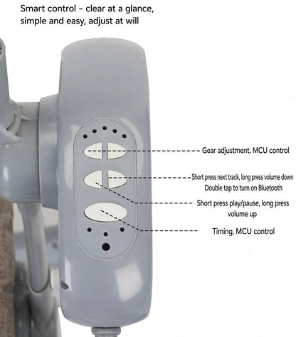 Preorder - Serena Electric Baby Swing Rocker Grey with Toys, Cup Holder, Canopy and Music