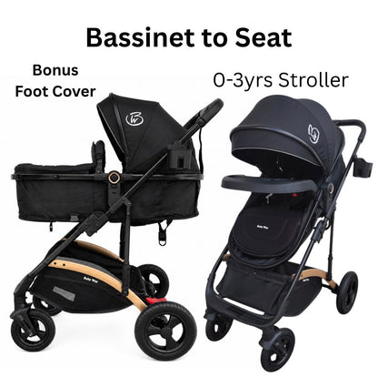 Preorder - Titan 3in1 Stroller + Bassinet + i-Size Capsule Car Seat Combo with Sunshade Set and Food Tray