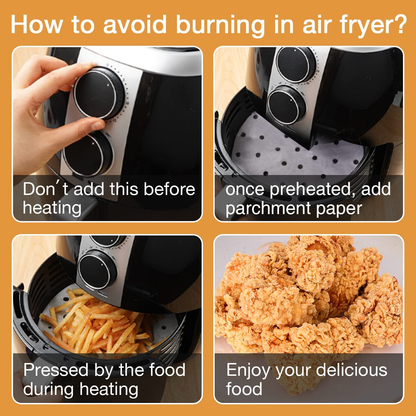 200pcs Air Fryer Liners Perforated Parchment Paper