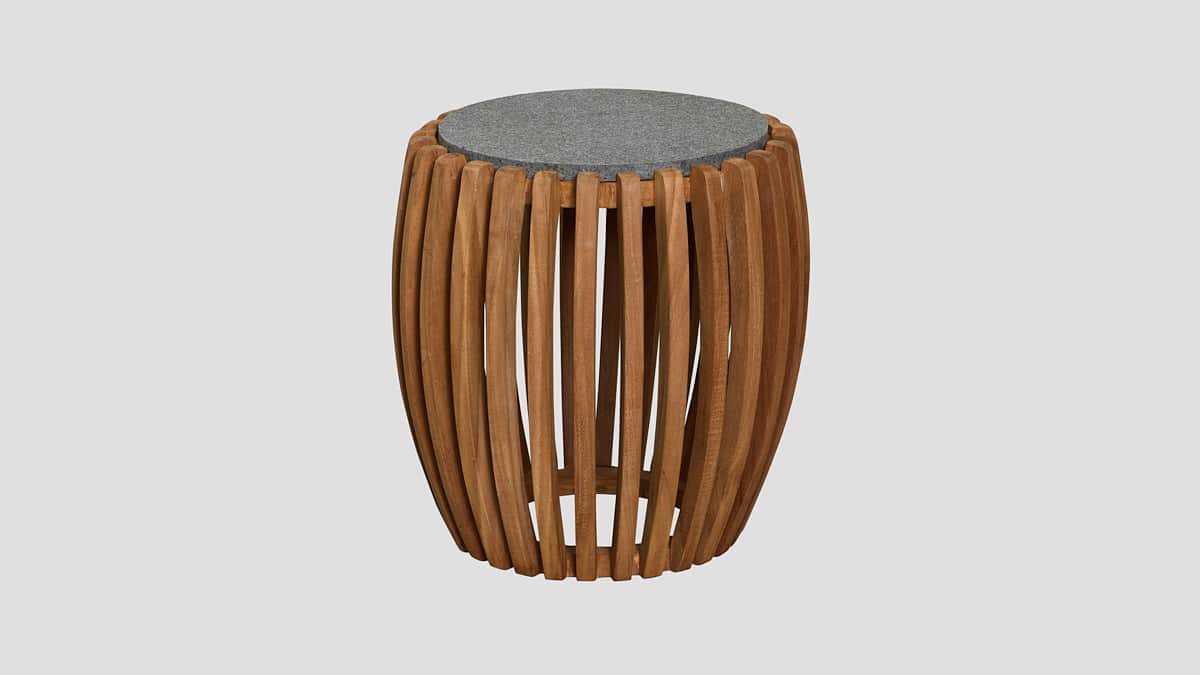 EGMONT TEAK SIDE TABLE - 43cm