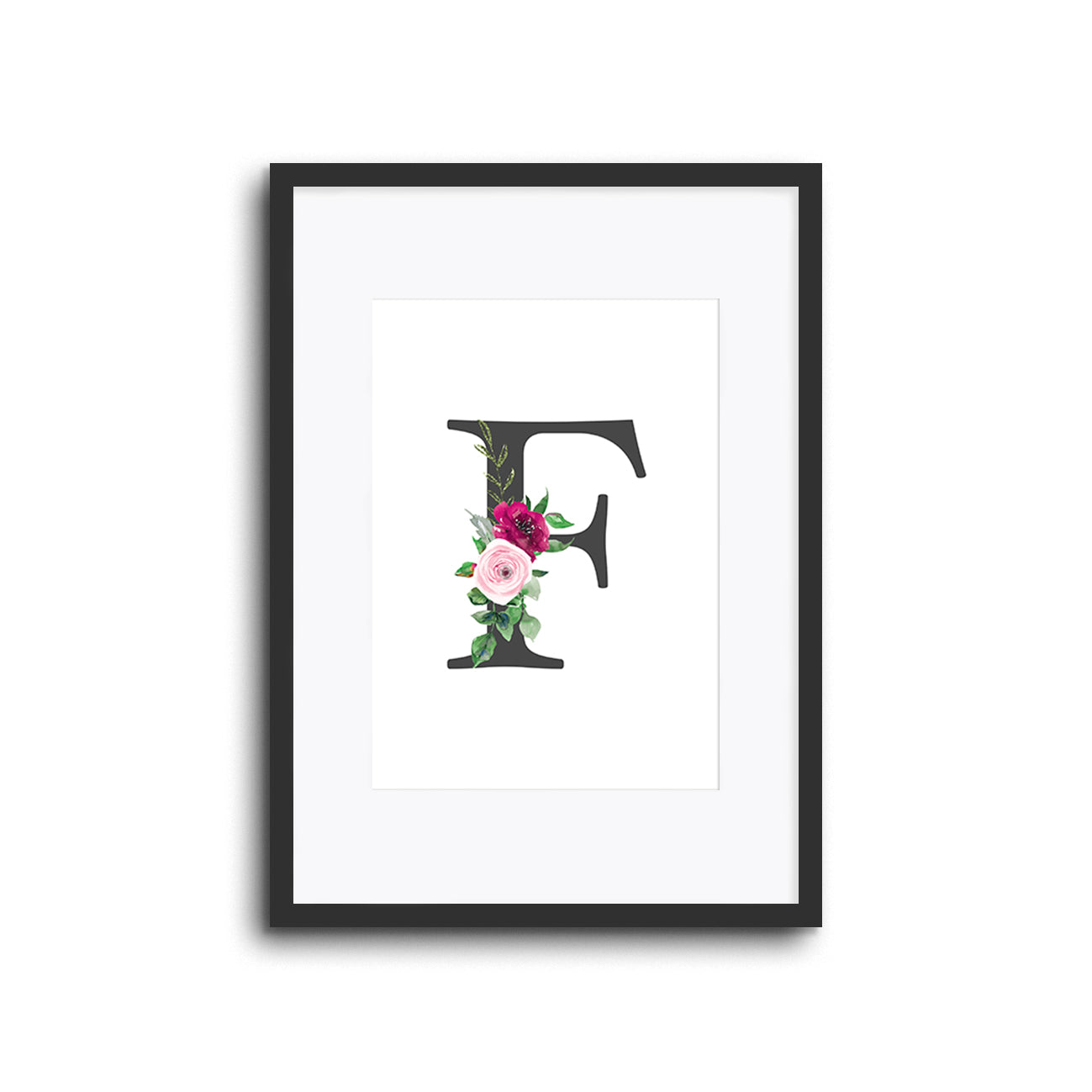 Wall Print |  Floral Initials
