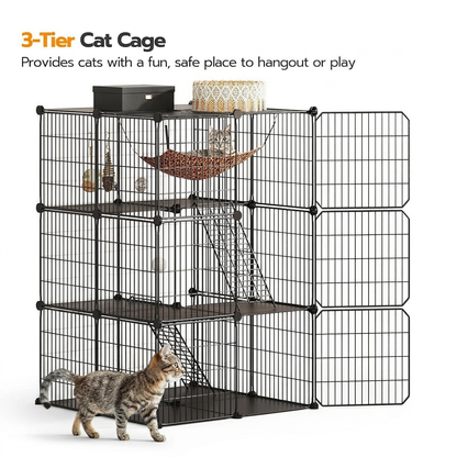 DIY 3-Tier Cat Pet Cage – Multi-Level Play & Rest Space