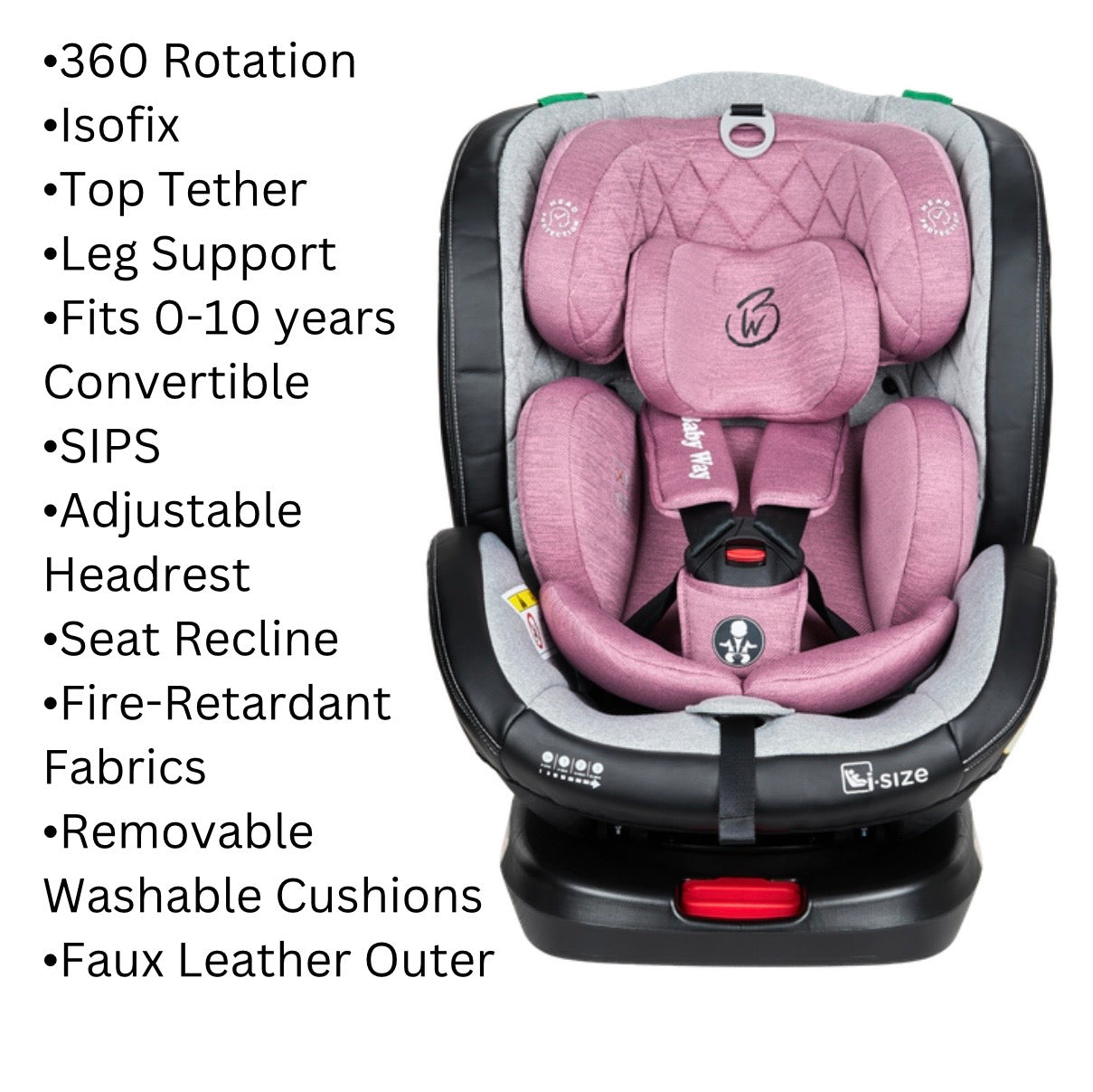 Preorder - Supra Pink Bundle - 4in1 Stroller Buggy + Bassinet + Capsule with ISOFIX Base Combo + Royal 360 Rotating Convertible Car Seat