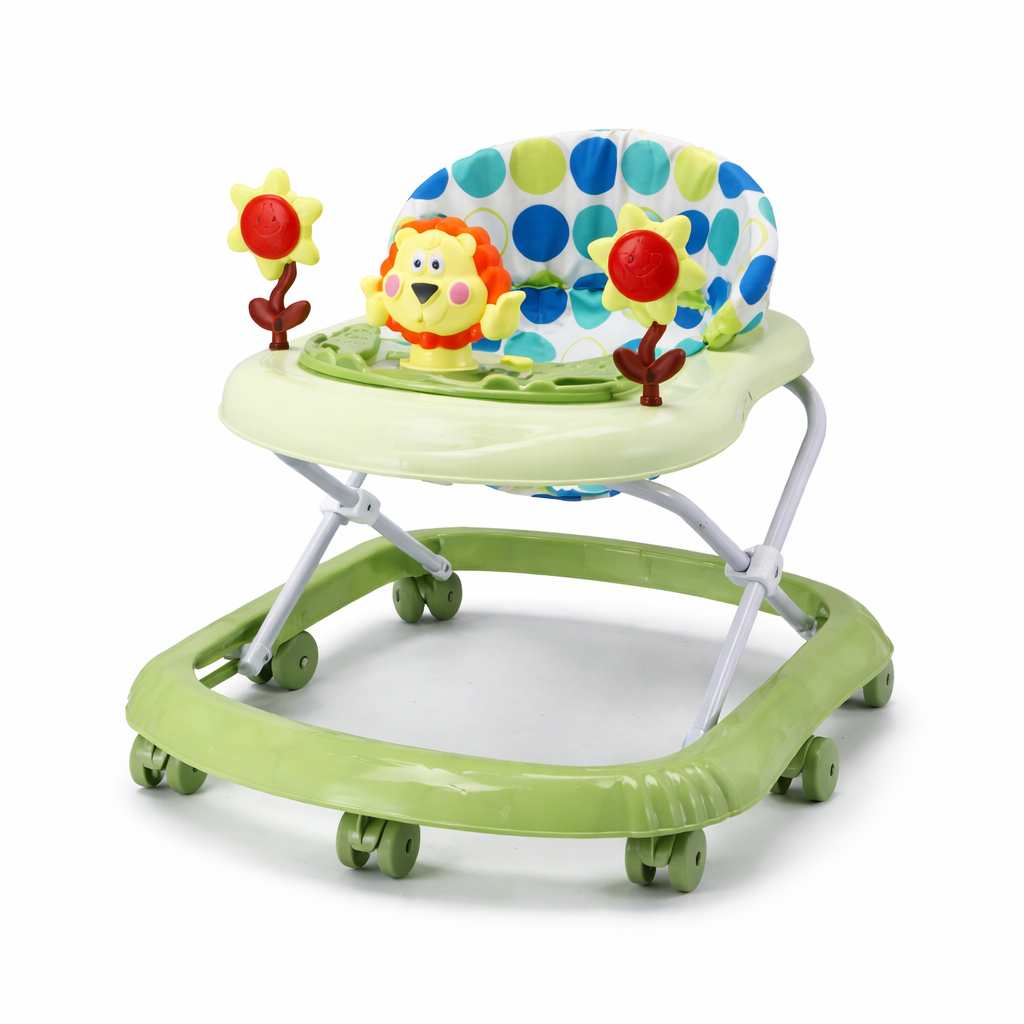 GrowTime Baby Walker – Removable Toy Bar & Compact Folding