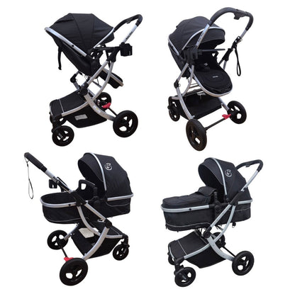 Preorder - Legacy Travel System - Stroller + Bassinet + Capsule with Mattress and Food Tray - BLACK