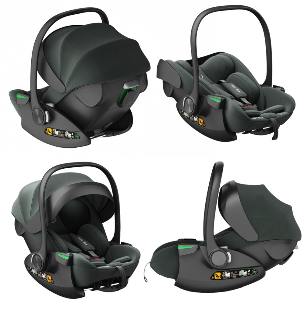 Crown i-Size Capsule Car Seat – Reclining Capsule with 6-Level Adjustable Headrest - Olive