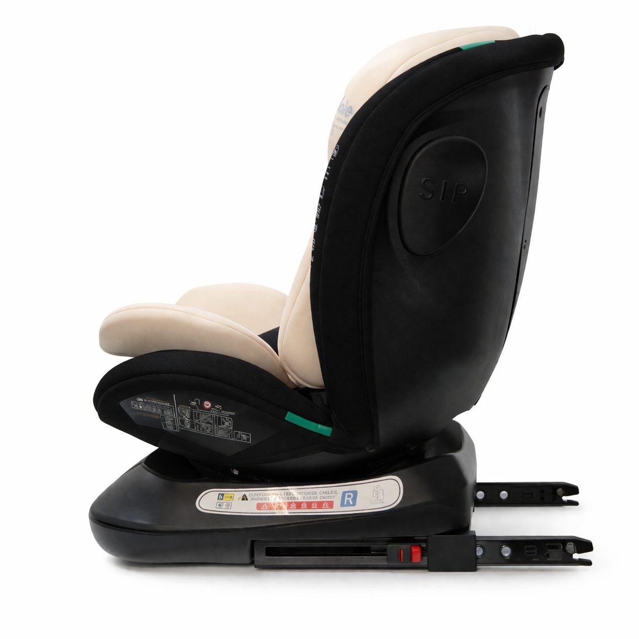 Preorder - SafeOrbit Beige i-Size 360 Rotating Car Seat with ISOFIX and Support Leg