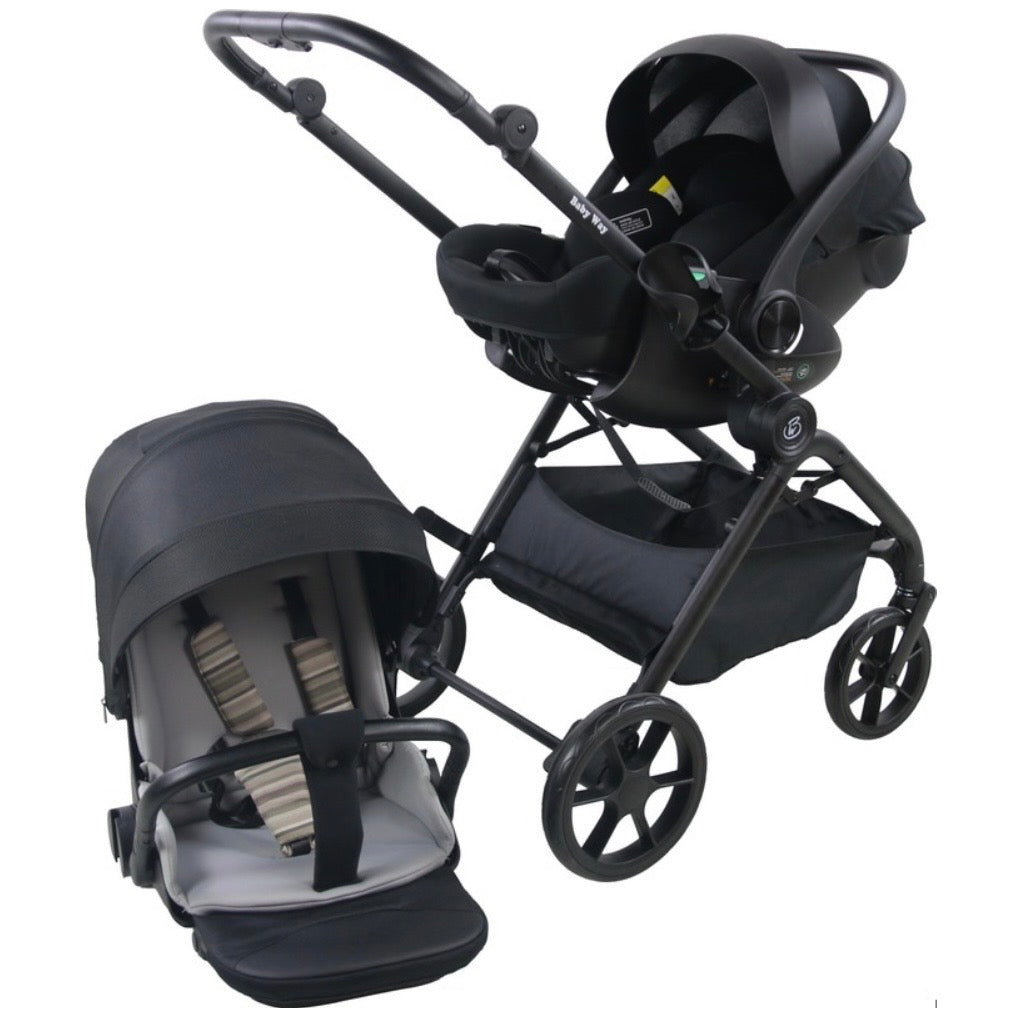 Preorder - Crown Y Luxury Travel System – Reversible Stroller + Reclining i-Size Capsule Combo
