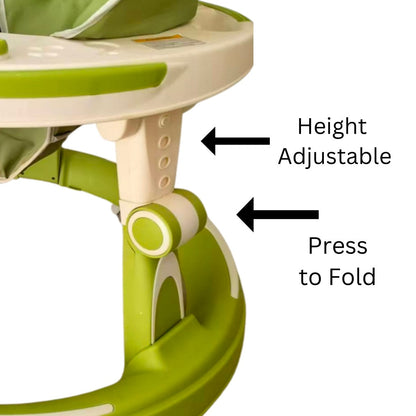 Zoom Adjustable O-ring Baby Walker with Push Handle