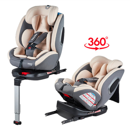 SafeHalo 360 Rotating and Convertible Car Seat with ISOFIX for All Ages - KHAKI