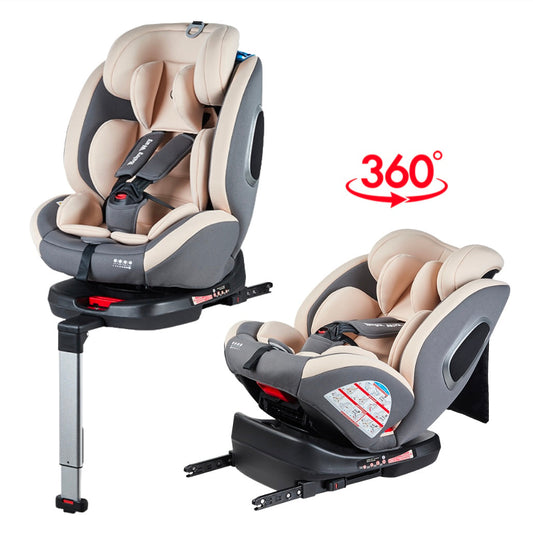 SafeHalo 360 Rotating and Convertible Car Seat with ISOFIX for All Ages - KHAKI