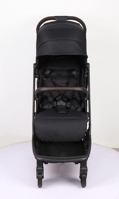 Travel Pram – AirGo Lightweight Stroller with Booster Seat (Black)