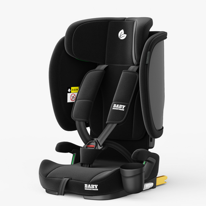 Travel Pram – FlexGo Lightweight Auto Folding Stroller with ISOFIX Booster Seat  (Black)