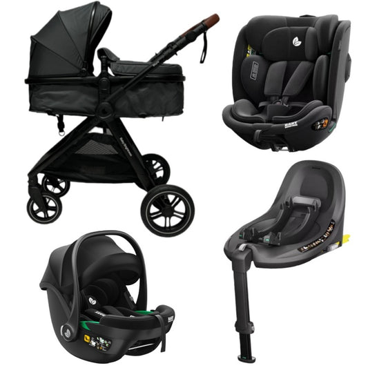 Pre-order Skyra 2-in-1 Newborn Pram & Bassinet Stroller + infant capsule + 360 car seat with Rotating ISOFIX Base (Grey)