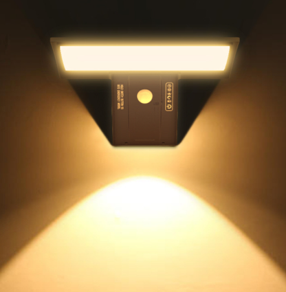 90LED Solar Powered Exterior Wall Security Light Warm White