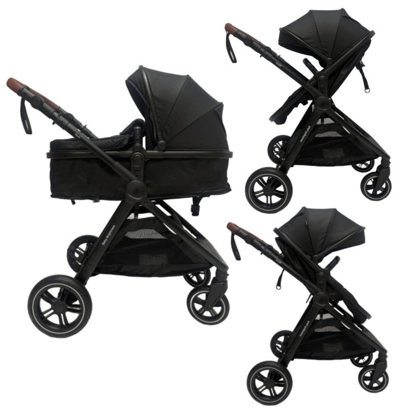 Pre-order Skyra 2-in-1 Newborn Pram & Bassinet Stroller（Black）