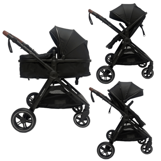 Skyra 2-in-1 Newborn Pram & Bassinet Stroller（Black）