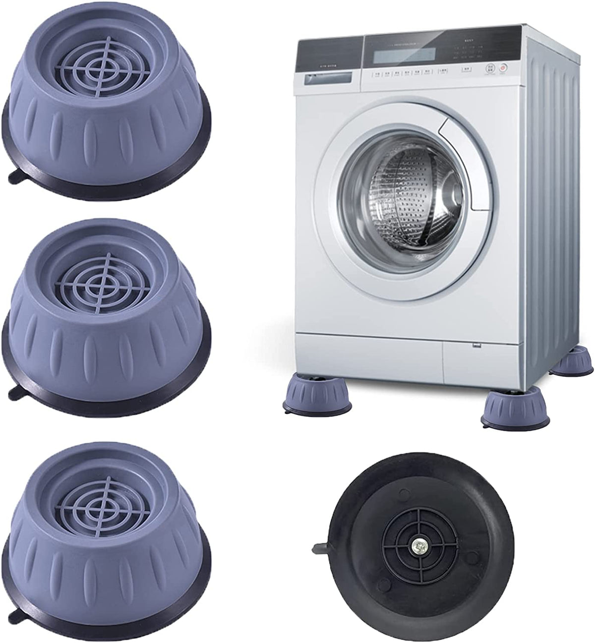 4PCS Anti-Vibration Feet Pads Washing Machine Plastic Mat - salelink.co.nz