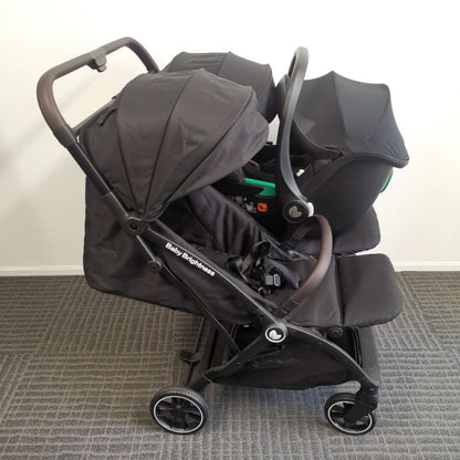 Double Pram – FlexGo Duo with Infant Capsule (Beige)