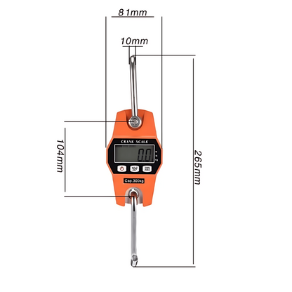 Portable Crane Scale 300kg LCD Digital Electronic Hook Hanging Scale - salelink.co.nz