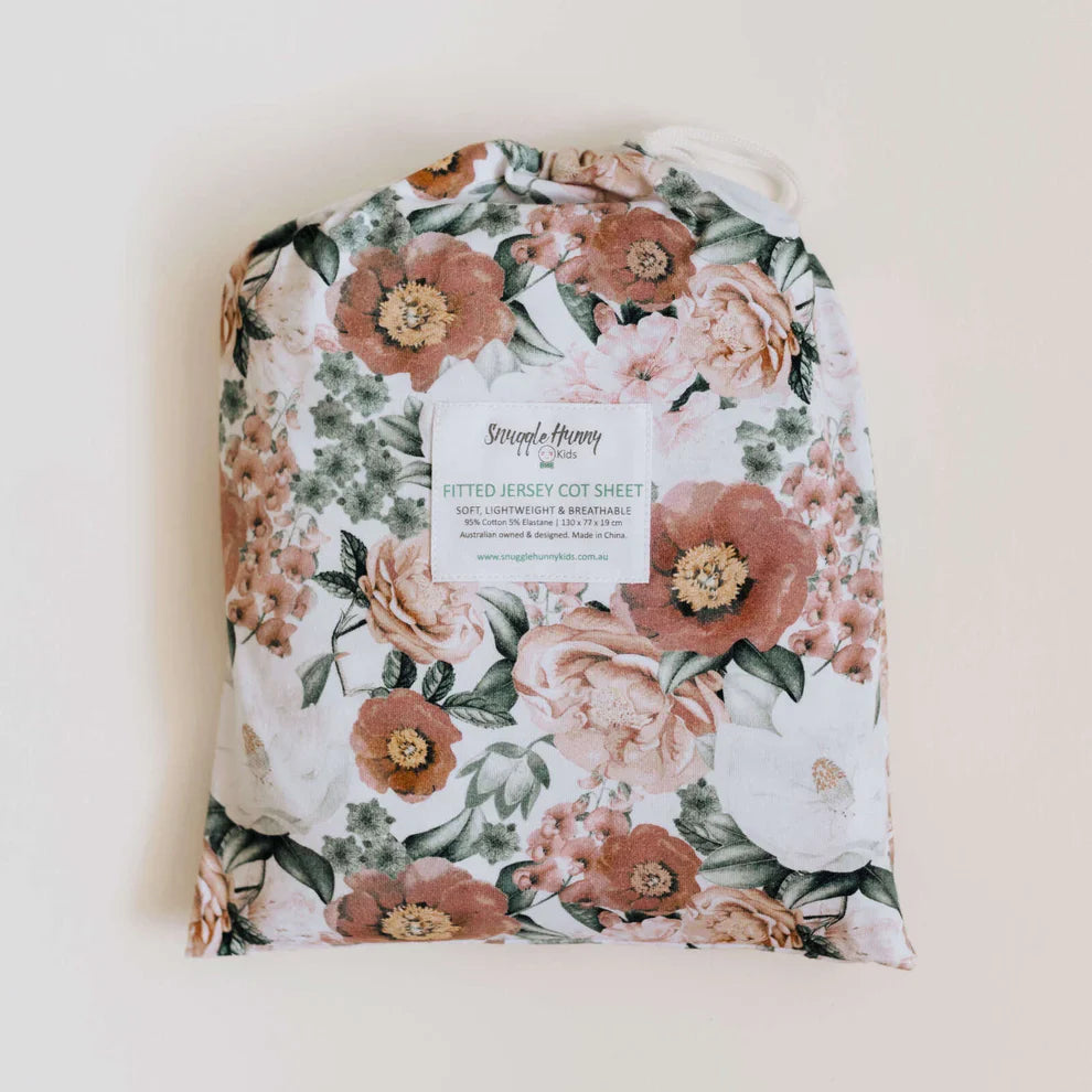 Snuggle Hunny Kids Fitted Cot Sheet - FLORENCE