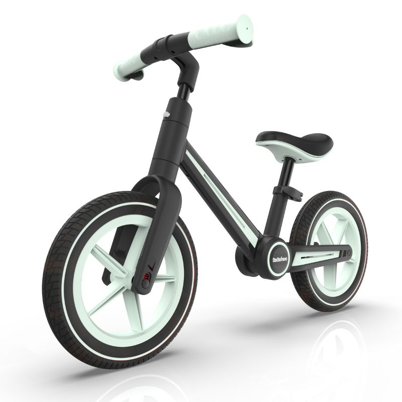 Premium Foldable & Adjustable Green Racing Balance Bike | Birthday Gift for Kids Aged 2-5 for Kids Aged 2-5