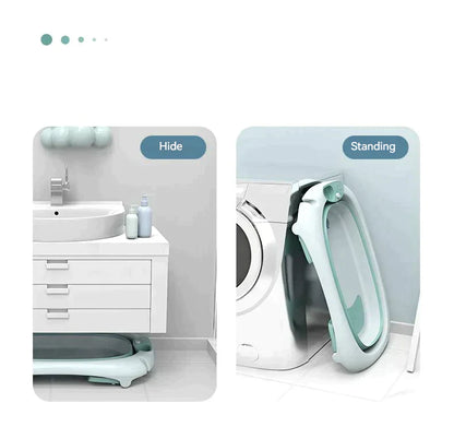 3 in 1 Foldable Baby Bath Tub & Bath Seats -Unisex Grey & Blue