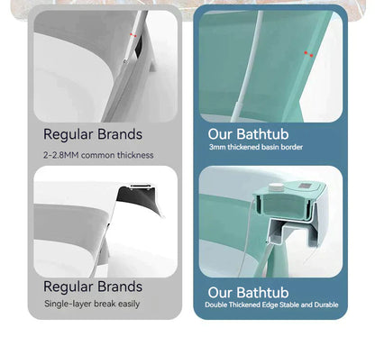 3 in 1 Foldable Baby Bath Tub & Bath Seats -Unisex Grey