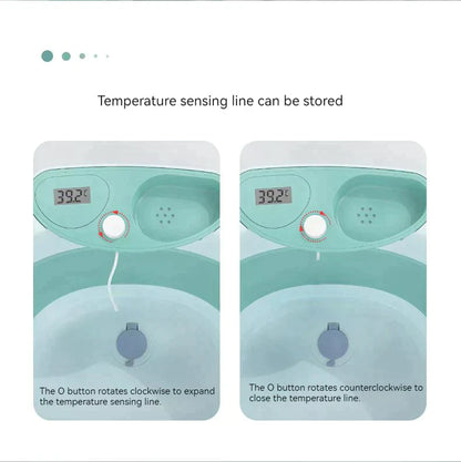 Foldable Baby Bath Tub & Soft Drying Bath Seat -Grey