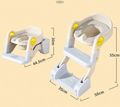 3-in-1 Potty Training Seat with Ladder & Detachable Potty