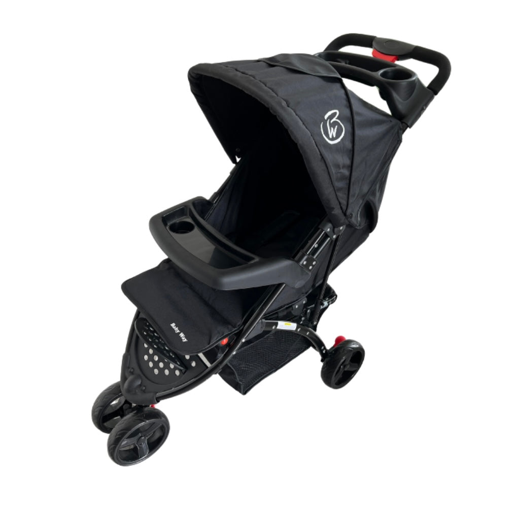 The Jogger - Agile 3-Wheel Compact Stroller + Food Tray + Parents Tray