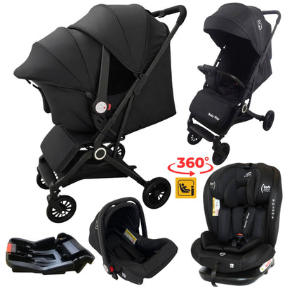Cooper Compact 4in1 Travel System - Stroller + Capsule + Base + All-Rider 360 Car Seat Bundle
