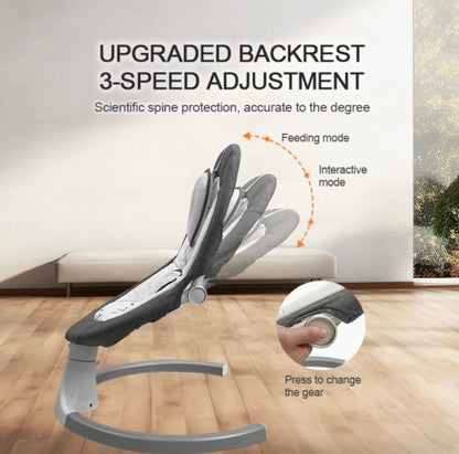 2-in-1 Electric Baby Rocker Swing / Bouncer & Dining Seat with Food Tray and Remote