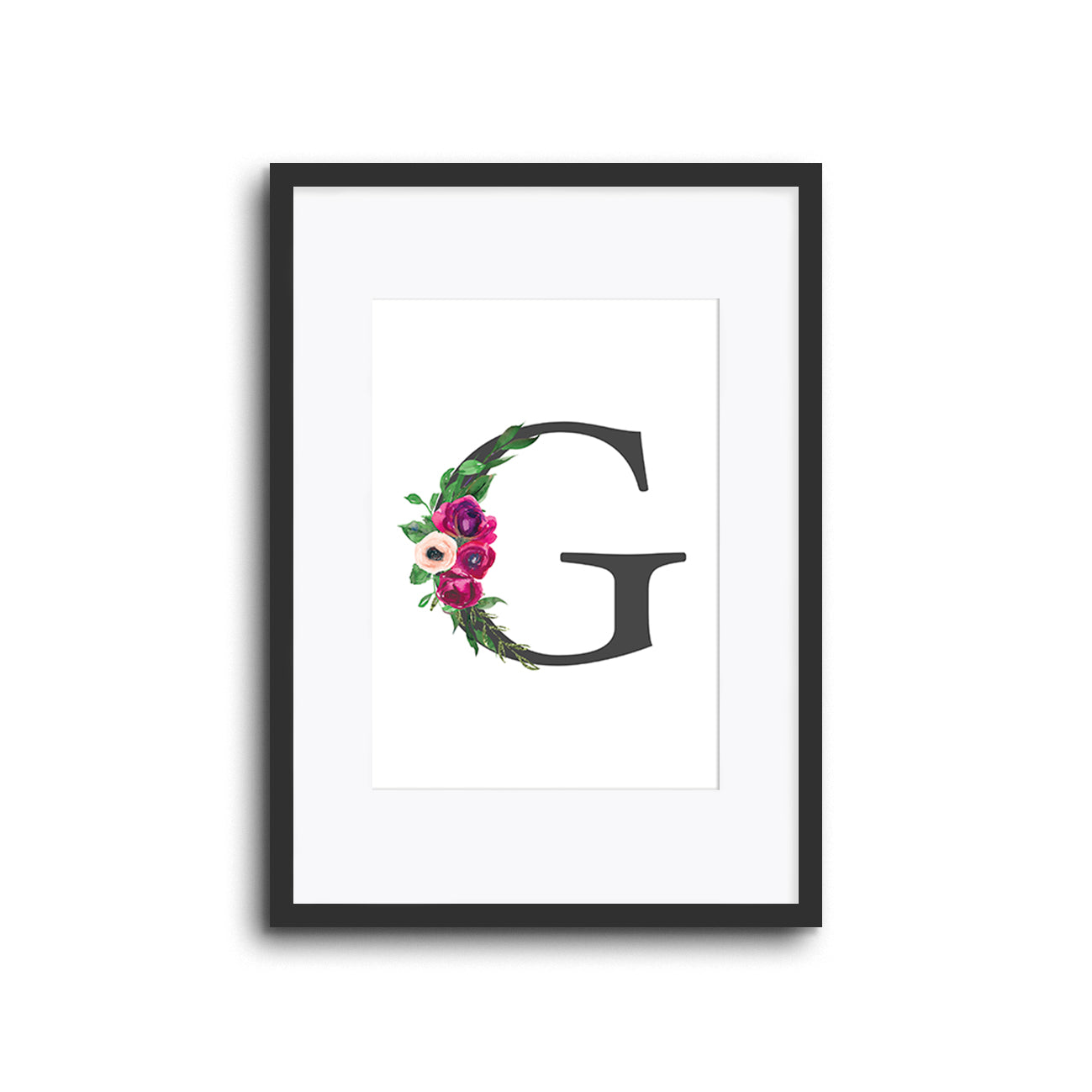 Wall Print |  Floral Initials