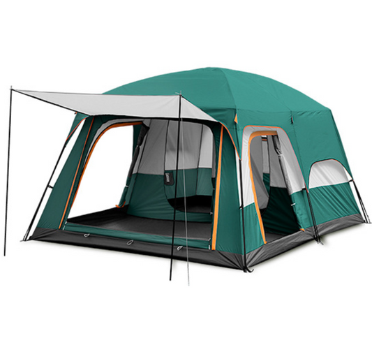 Camping Tent For 6-10Persons 380x260x195cm Green