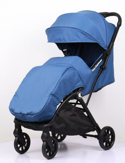Travel Pram – FlexGo Lightweight Auto Folding Stroller with Booster Seat  (Blue)