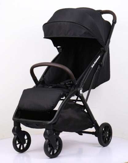 Travel Pram – FlexGo Lightweight Auto Folding Stroller with Booster Seat  (Black)