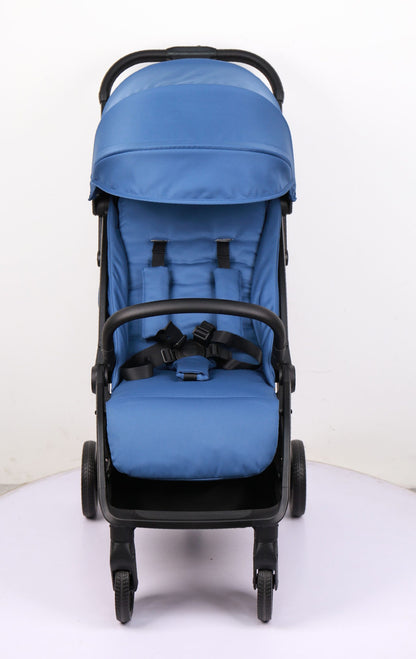 Newborn Pram & Capsule – FlexGo Auto Folding Stroller with Capsule + Rotating ISOFIX Base (Blue)
