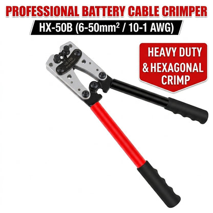 6 - 50 mm2 Anderson Plug Crimp Crimping Tool Battery Cable Lug Hex Crimper