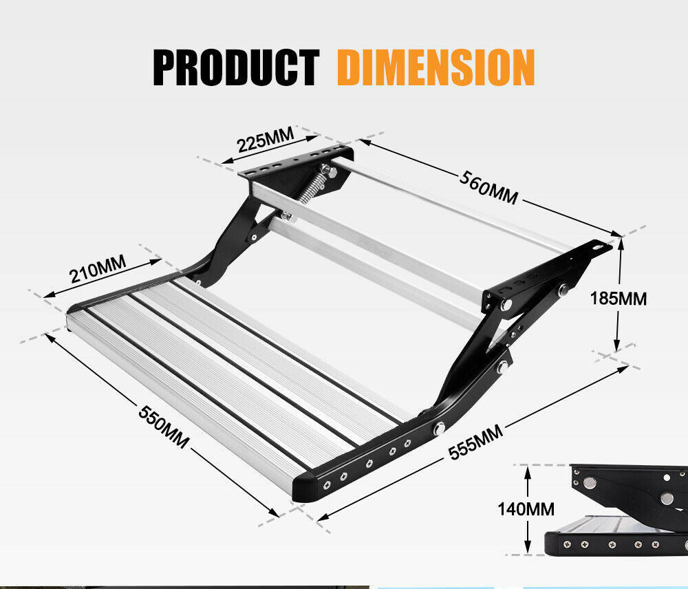 Caravan Step Aluminium Pull Out Folding Caravan Step Camper Trailer Motorhome RV - salelink.co.nz